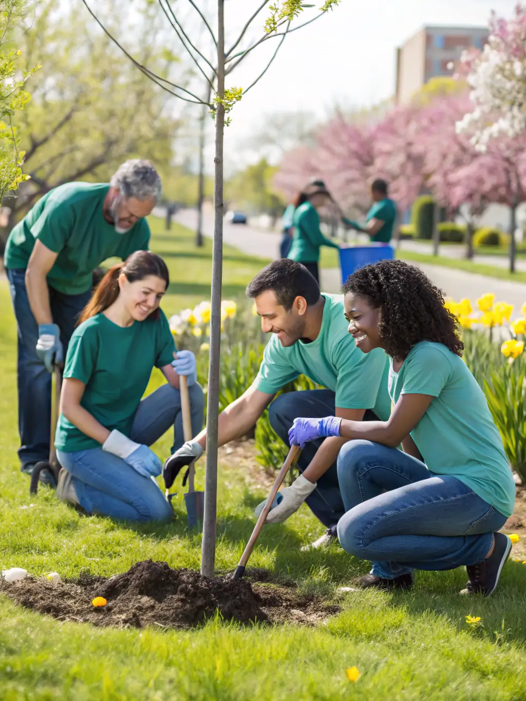 A photo of volunteers assisting with a community cleanup event organized by FOYER DU MARIN B.A.N., highlighting their commitment to environmental stewardship.